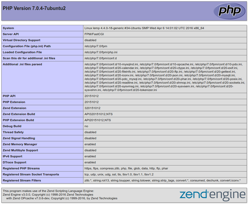 php_info[1] - zestaw lemp