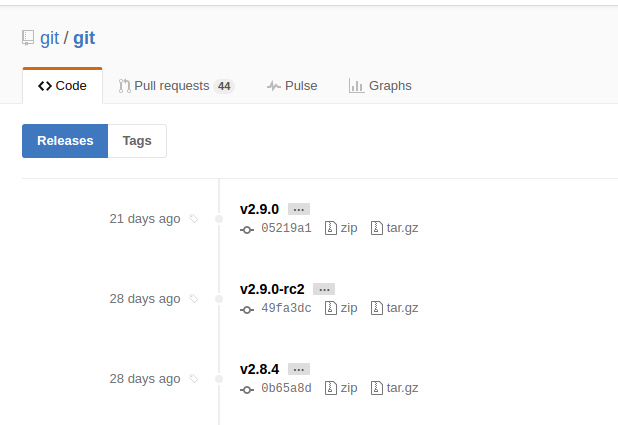 git-releases