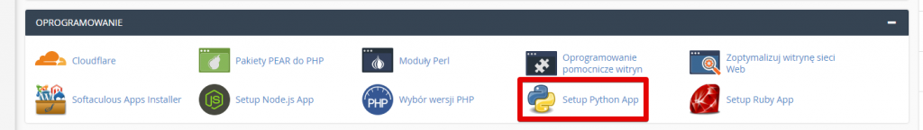 cpanel - setup python